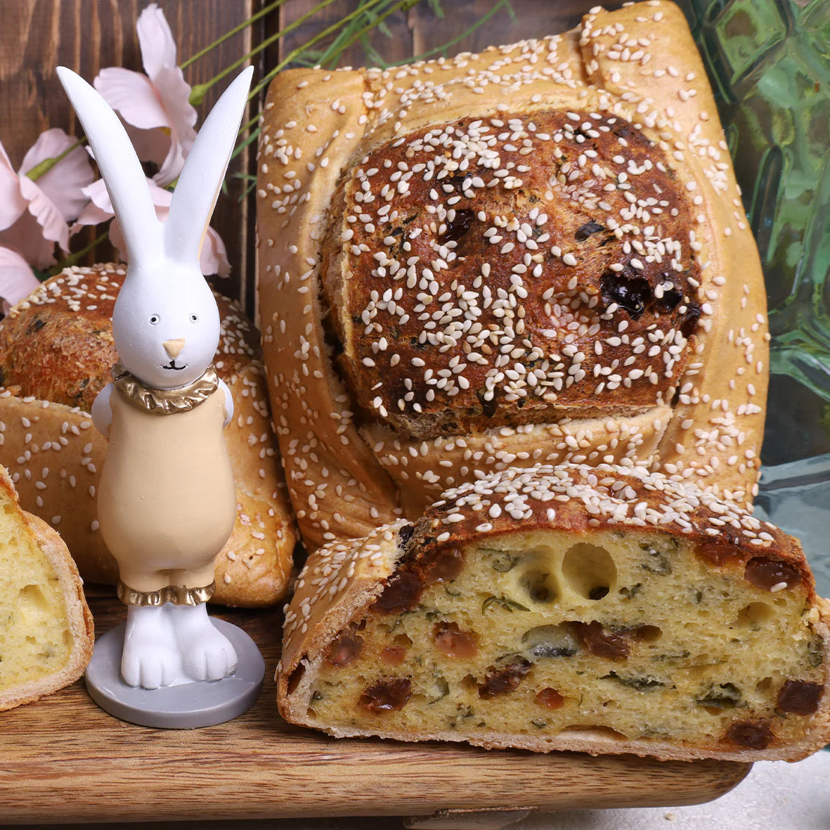 Traditional Flaouna with Raisins