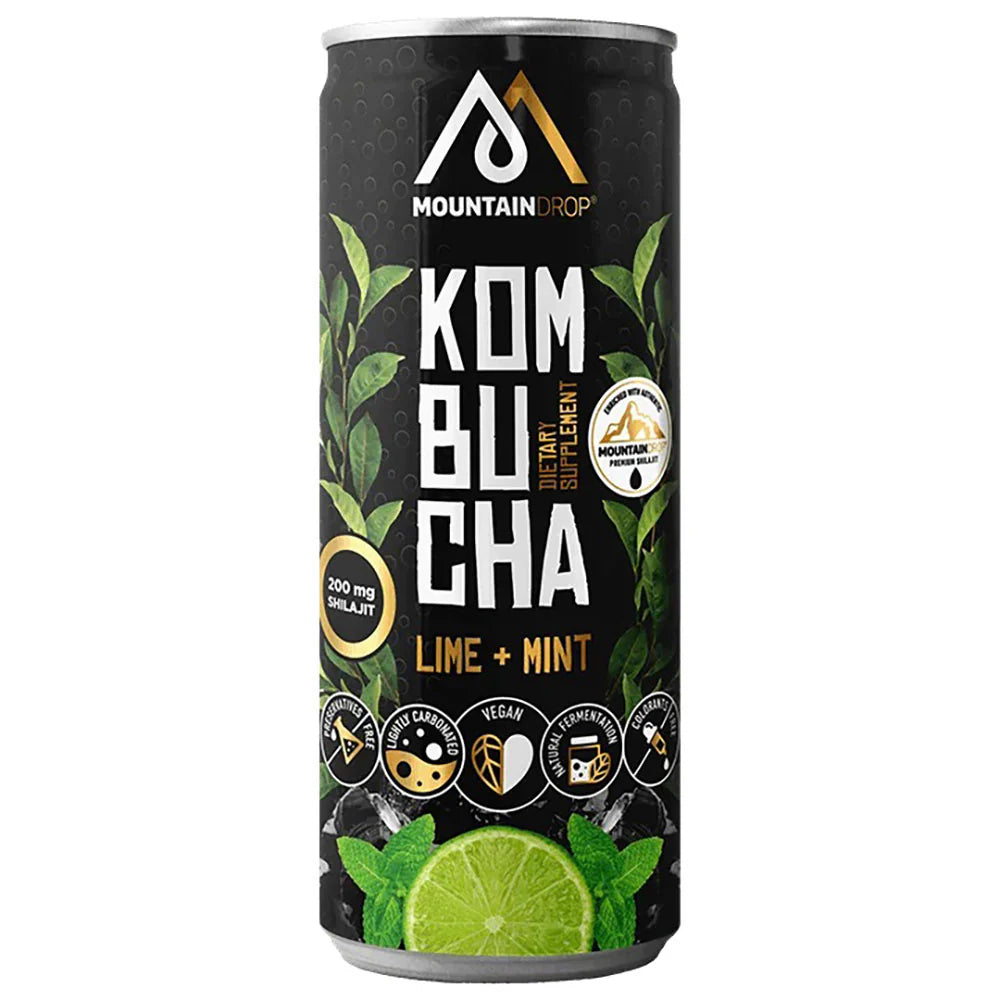 MOUNTAINDROP, KOMBUCHA LIME & MINT BLEND WITH SHILAJIT, 330ml
