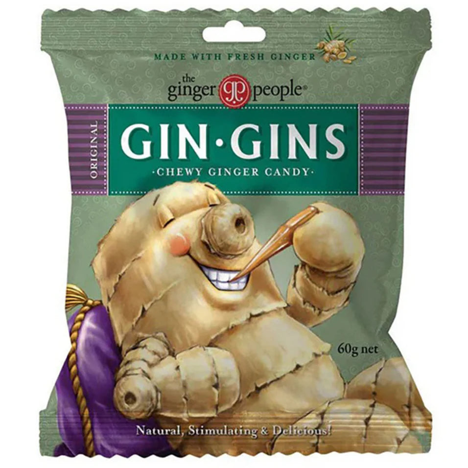 The Ginger People, Gin Gins Original Ginger Chews, 60g