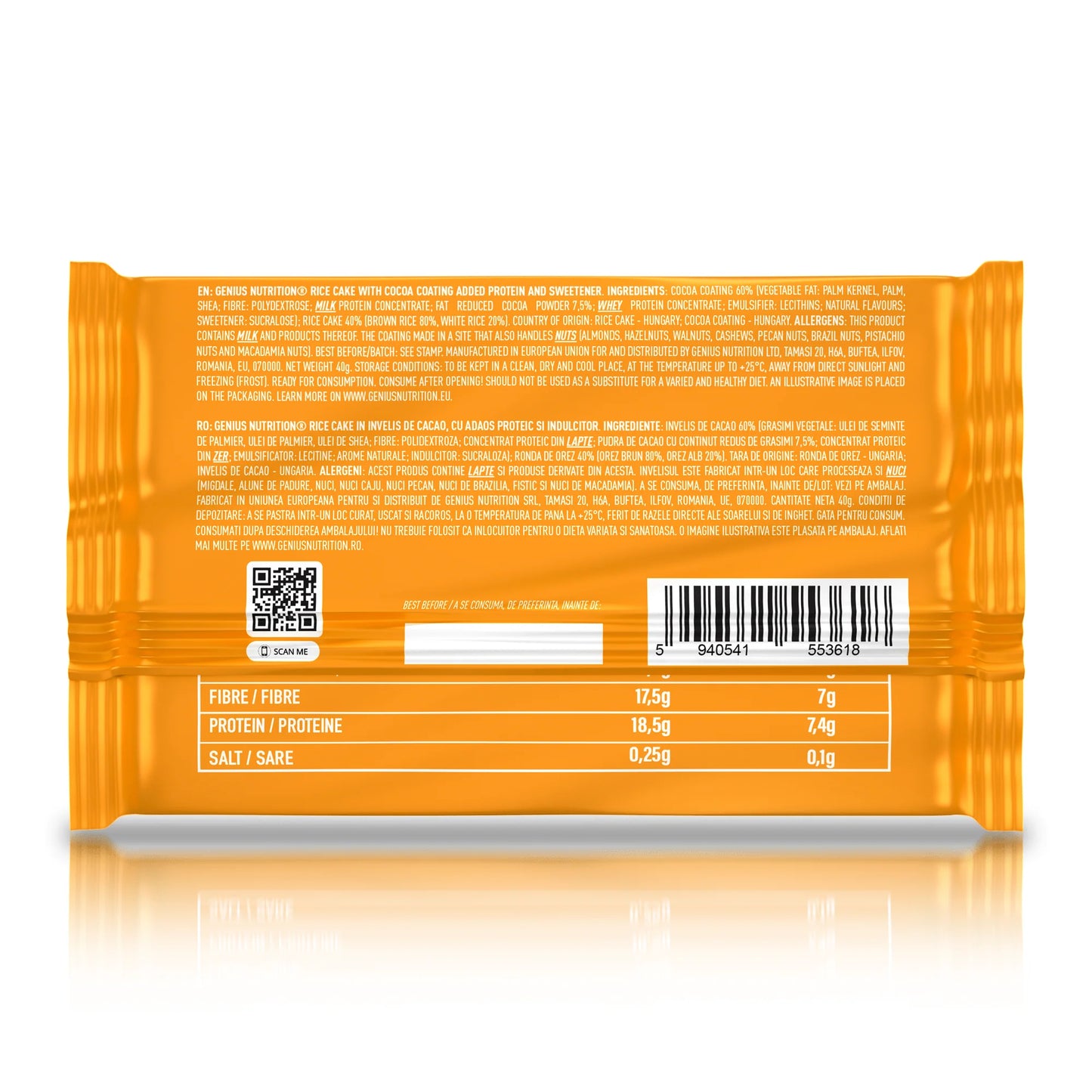 Rice Cake 40g, Genius Nutrition COCOA