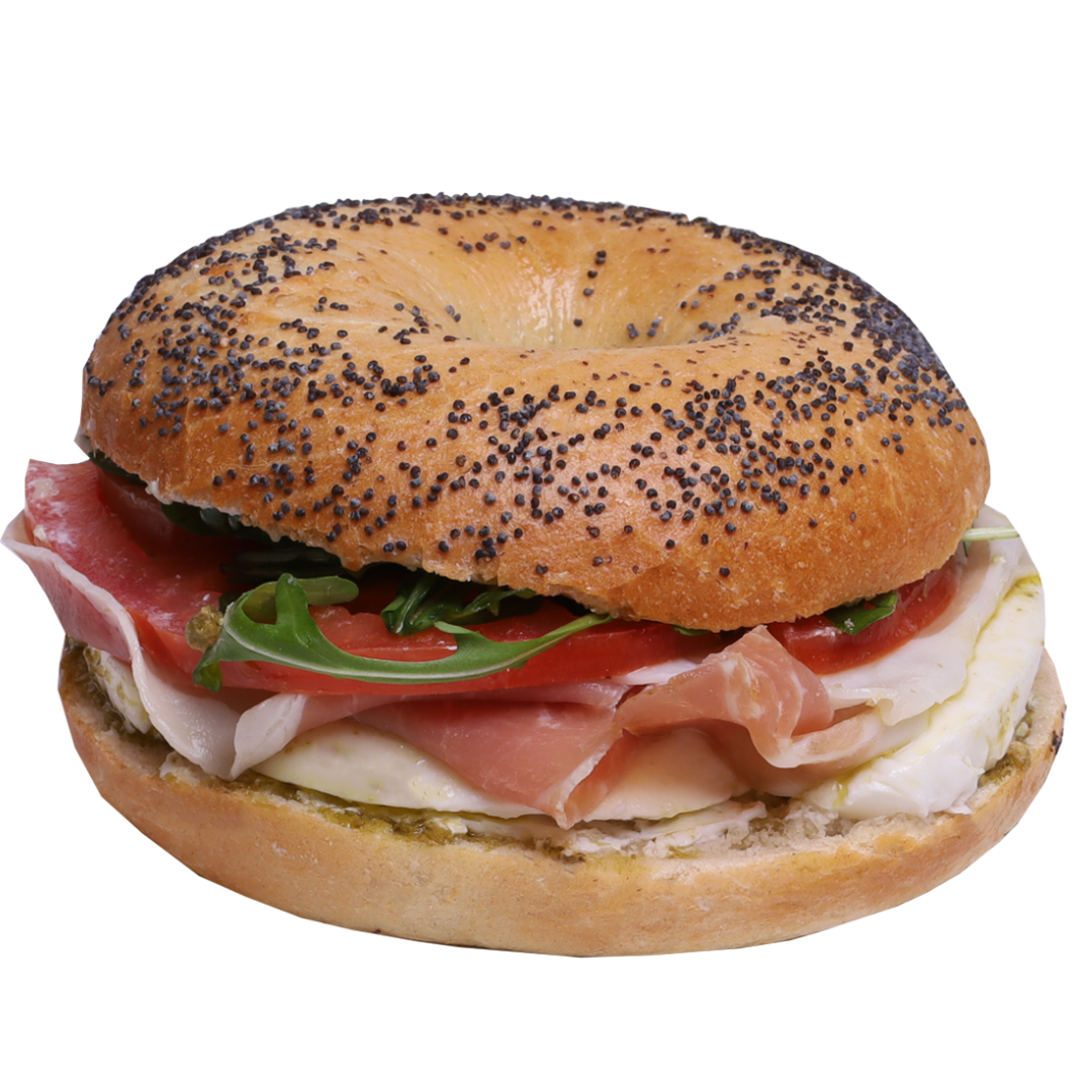 PROSCIUTTO MOZZARELLA BAGEL