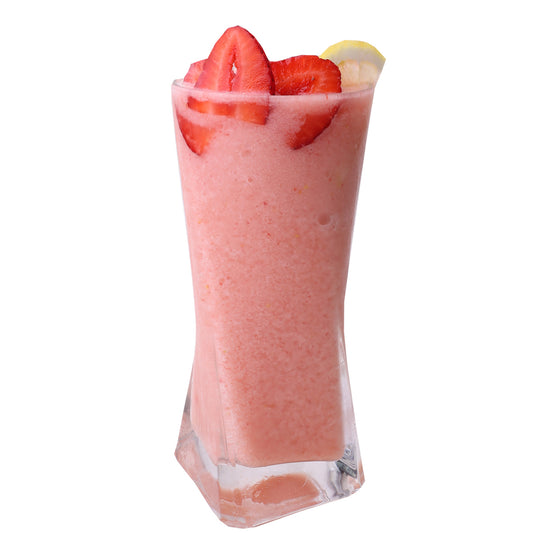 HOMEMADE BLENDED LEMONADE WITH FRESH STRAWBERRIES