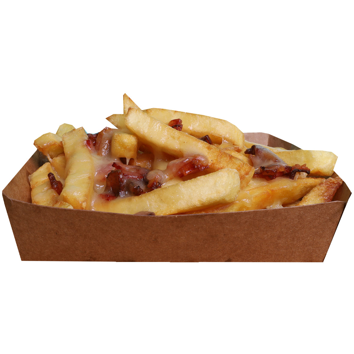 FRIES WITH BACON & MELTED CHEESE