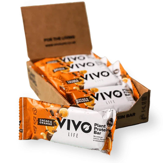 Plant Protein Bars: Cacao and Orange - Vivo Life