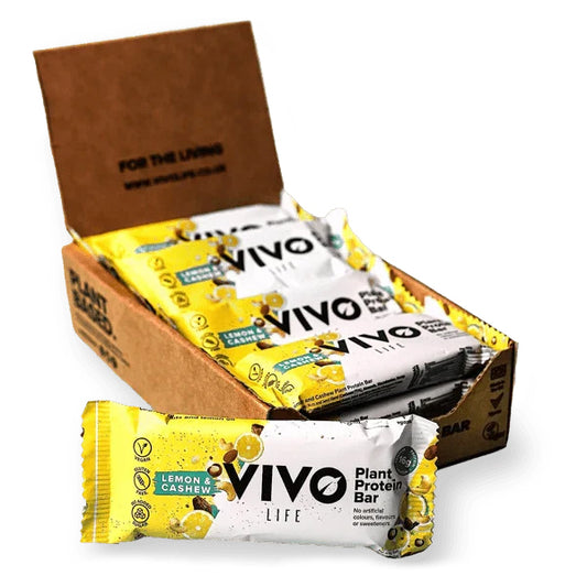 Plant Protein Bars: Lemon and Cashew - Vivo Life