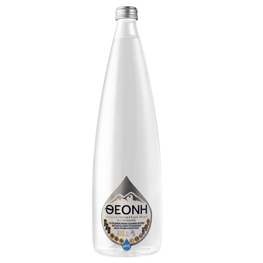 THEONI SPARKLING GLASS BOTTLE WATER 330ml