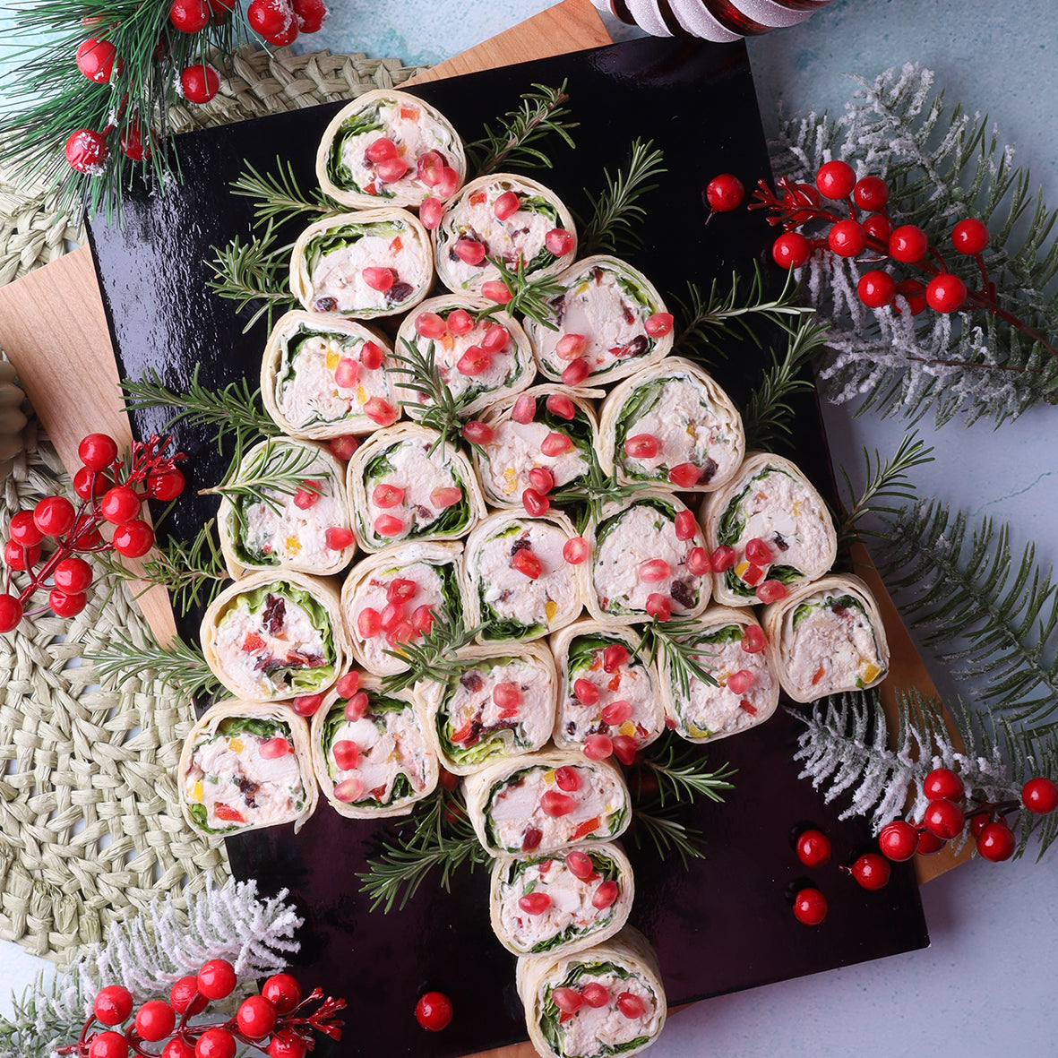 Christmas Tree Wrap Platter 1200g
