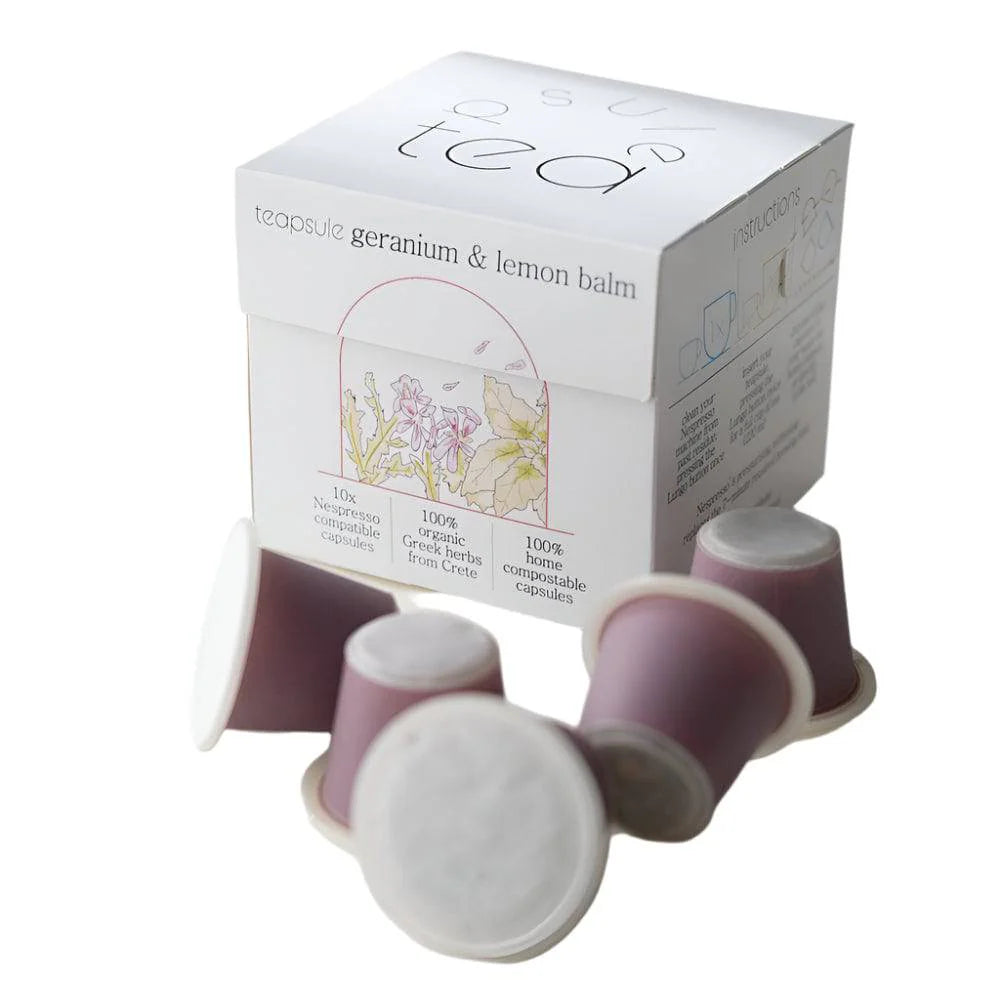 Teapsule, Geranium & Lemon Balm, 10 Capsules