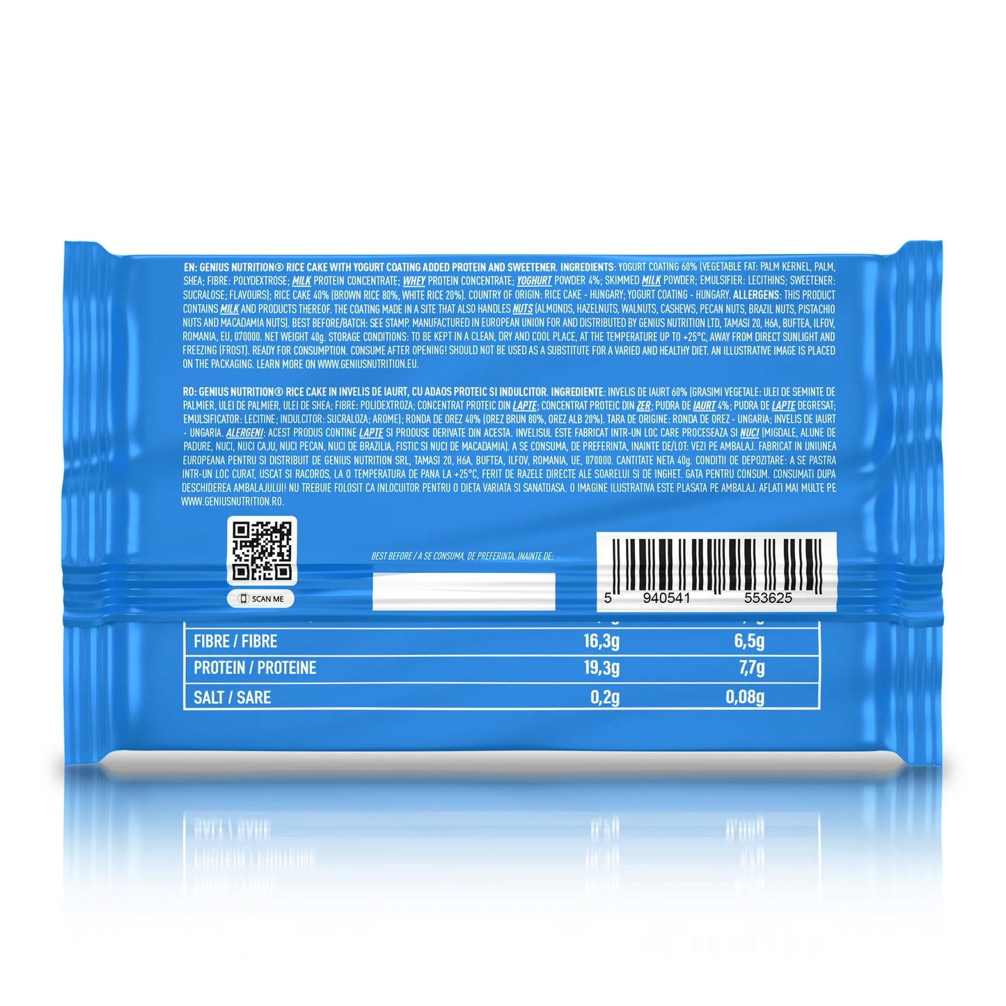 Rice Cake 40g, Genius Nutrition YOGURT